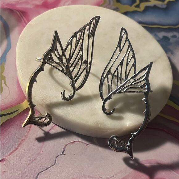 Ear cuff / earring 2pc set fairy cosplay metal - Picture 2 of 4